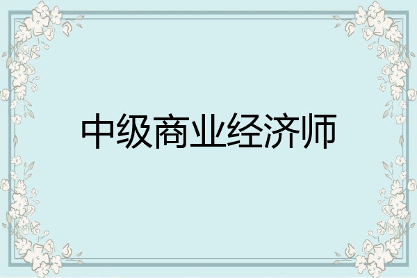 中级商业经济师