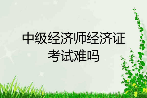 中级经济师经济证考试难吗
