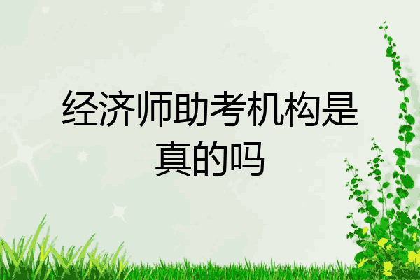 经济师助考机构是真的吗