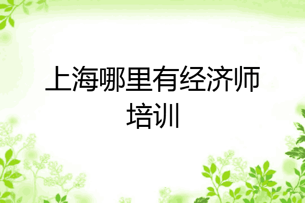 上海哪里有经济师培训