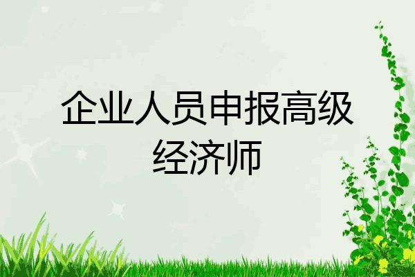 企业人员申报高级经济师