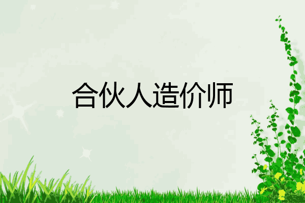 合伙人造价师