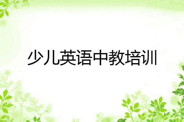 少儿英语中教培训