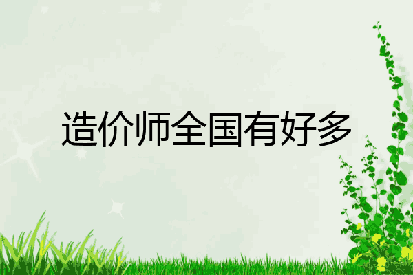 造价师全国有好多