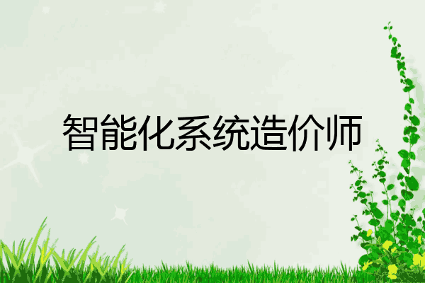 智能化系统造价师