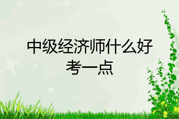 中级经济师什么好考一点