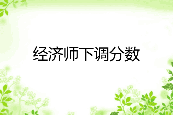 经济师下调分数