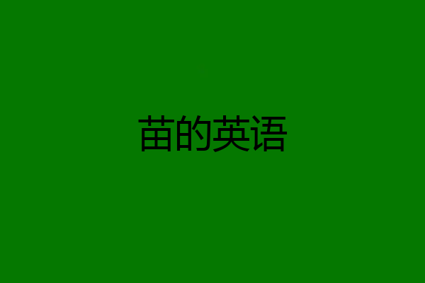 苗的英语