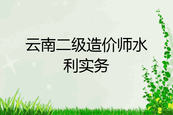 云南二级造价师水利实务