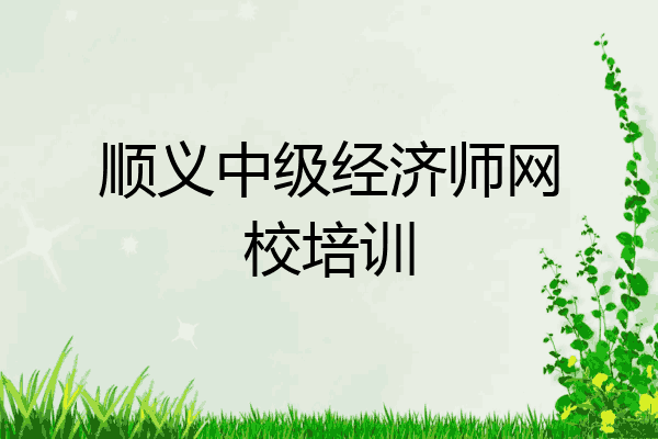 顺义中级经济师网校培训
