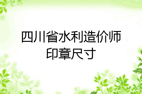 四川省水利造价师印章尺寸