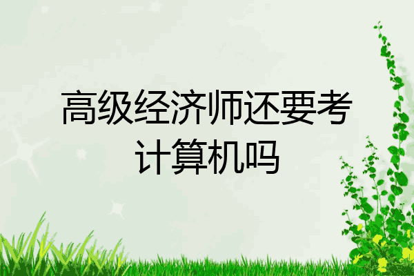 高级经济师还要考计算机吗