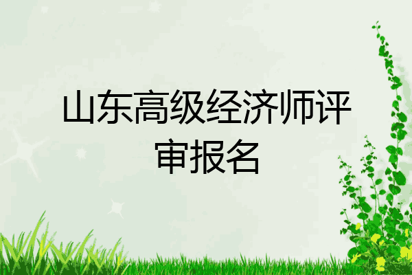 山东高级经济师评审报名