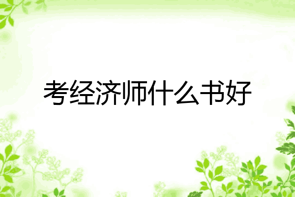 考经济师什么书好