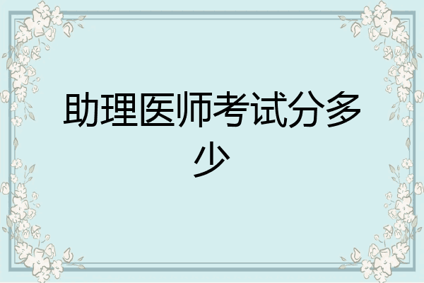 助理医师考试分多少