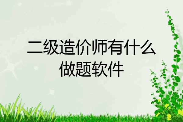 二级造价师有什么做题软件