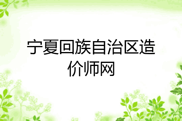 宁夏回族自治区造价师网