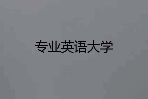 专业英语大学