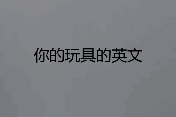你的玩具的英文