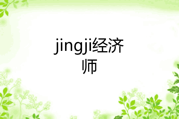 jingji经济师