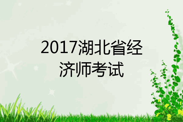2017湖北省经济师考试