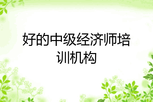 好的中级经济师培训机构