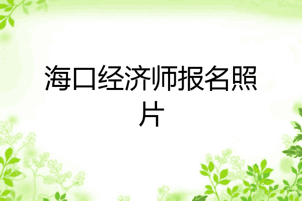 海口经济师报名照片