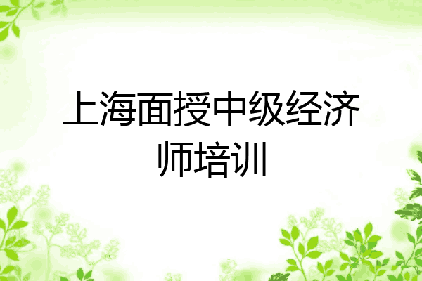 上海面授中级经济师培训