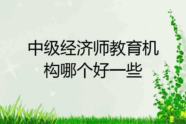 中级经济师教育机构哪个好一些