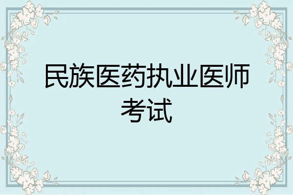 民族医药执业医师考试
