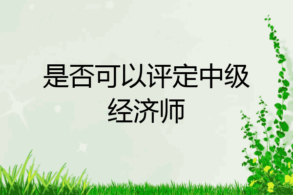 是否可以评定中级经济师