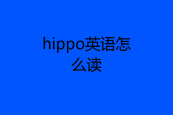 hippo英语怎么读