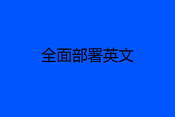 全面部署英文