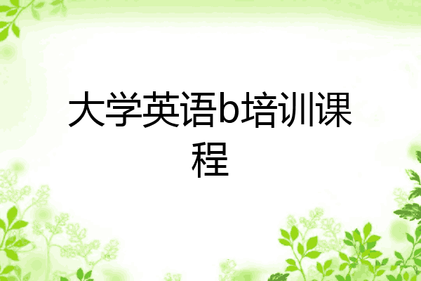 大学英语b培训课程