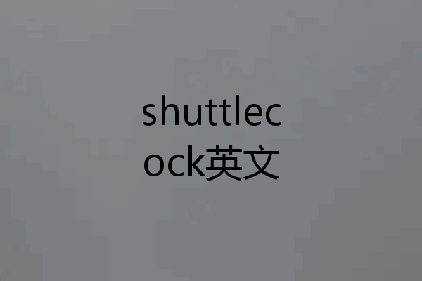 shuttlecock英文