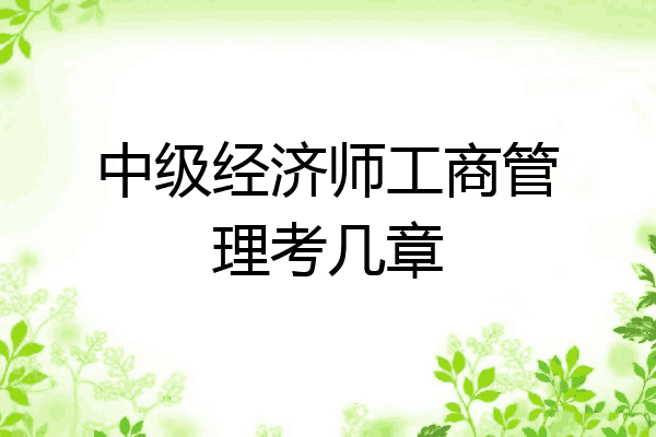 中级经济师工商管理考几章