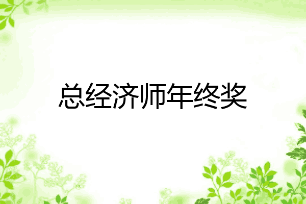 总经济师年终奖