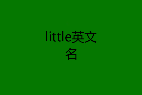 little英文名