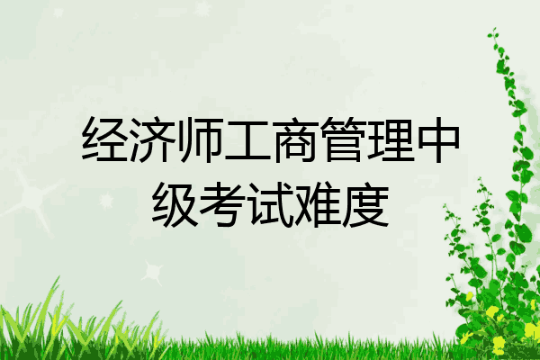 经济师工商管理中级考试难度