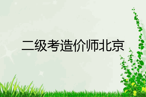二级考造价师北京