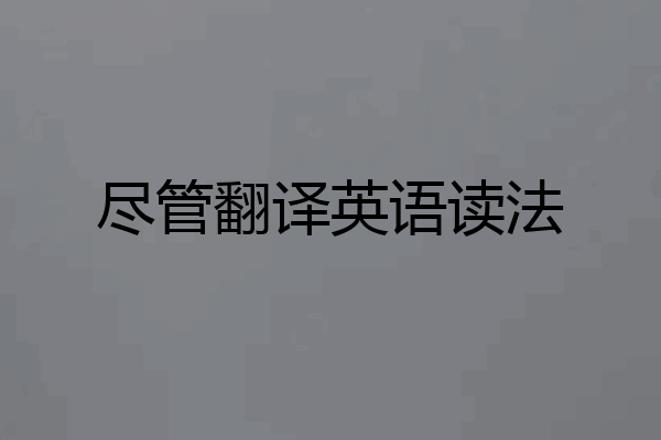 尽管翻译英语读法