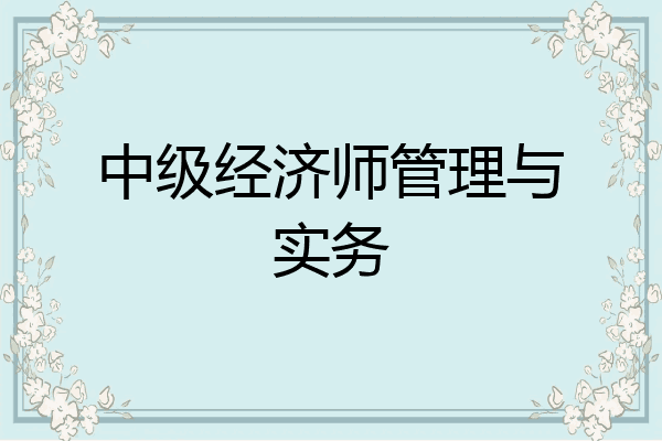 中级经济师管理与实务