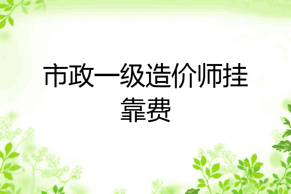 市政一级造价师挂靠费