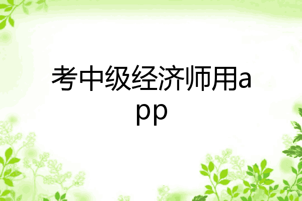 考中级经济师用app
