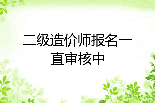 二级造价师报名一直审核中