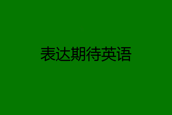 表达期待英语