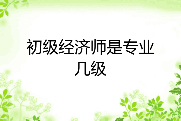 初级经济师是专业几级