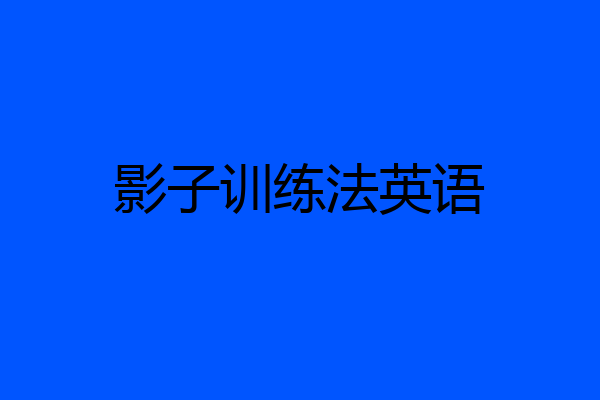 影子训练法英语