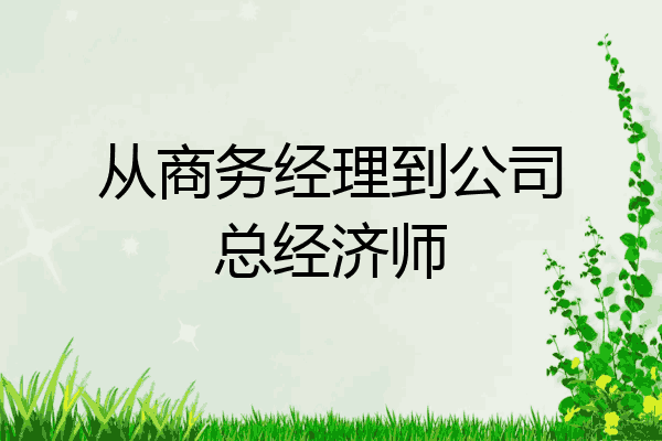 从商务经理到公司总经济师