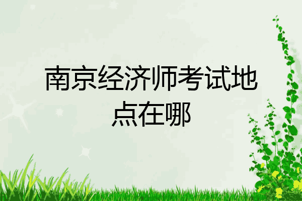 南京经济师考试地点在哪